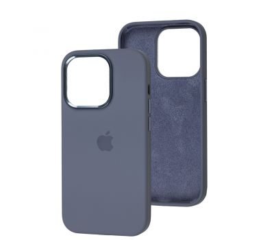 Чохол для iPhone 14 Pro New silicone Metal Buttons lavender gray