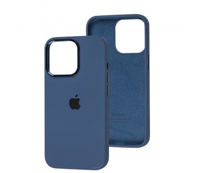 Чохол для iPhone 13 Pro New silicone Metal Buttons navy blue