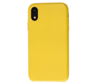 Чохол для iPhone Xr Leather classic "жовтий"