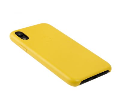 Чохол для iPhone Xr Leather classic "жовтий" 3191847