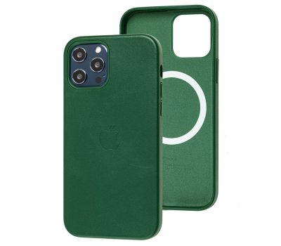 Чохол для iPhone 12 Pro Max Leather with MagSafe forest green