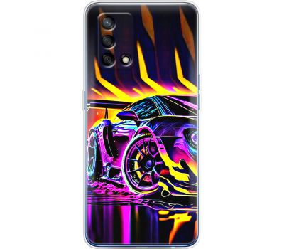 Чохол для Oppo A74 MixCase машини в полум'ї