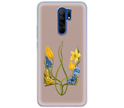 Чохол для Xiaomi Redmi 9 MixCase патріотичні квіти у формі герба