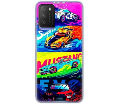 Чохол для Xiaomi Poco M3 MixCase машини mix car