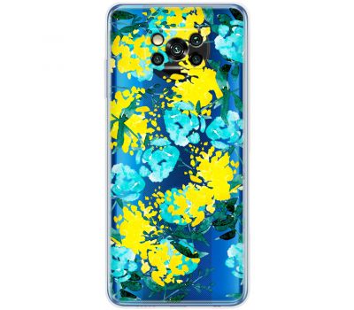 Чохол для Xiaomi Poco X3 / X3 Pro MixCase патріотичні жовто-блакитні квіти