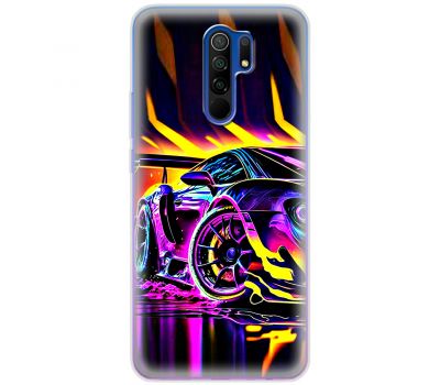 Чохол для Xiaomi Redmi 9 MixCase машини в полум'ї