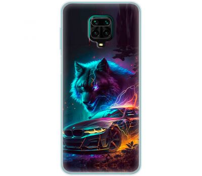 Чохол для Xiaomi Redmi Note 9S / 9 Pro MixCase машини bmw вовк