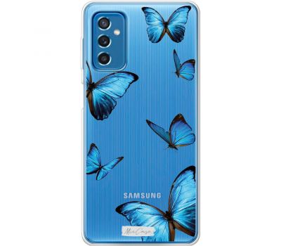 Чохол для Samsung Galaxy M52 (M526) MixCase метелика блакитний колір