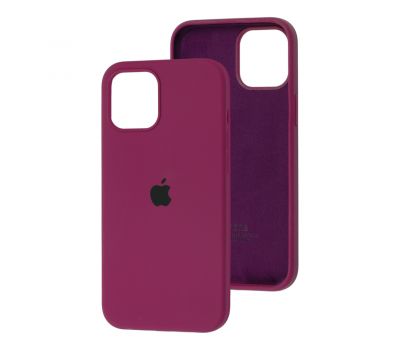 Чохол для iPhone 12 Pro Max Silicone Full бордовий / maroon