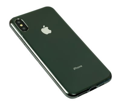 Чохол для iPhone Xs Max Silicone темно-зелений 3202305