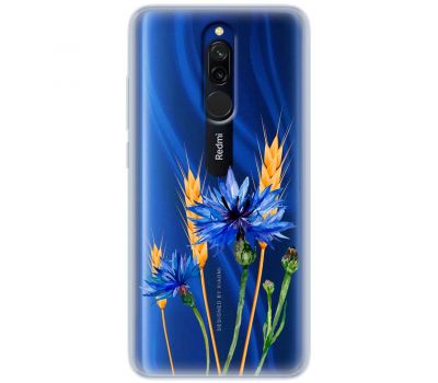 Чохол для Xiaomi Redmi 8 Mixcase квіти волошки в колосках