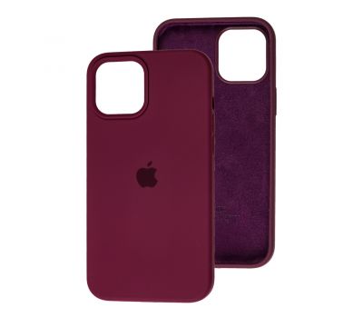 Чохол для iPhone 12 Pro Max Silicone Full бордовий / plum