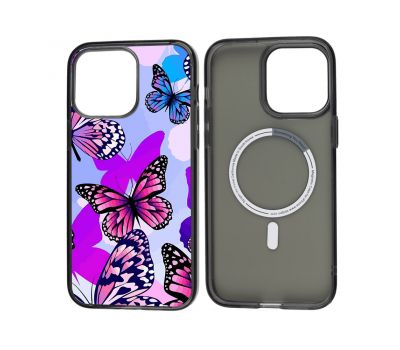Чохол для iPhone 13 MixCase MagSafe кольорові метелики