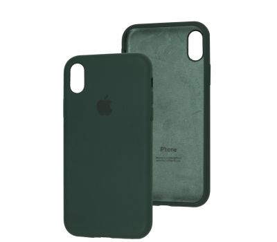 Чохол для iPhone Xr Silicone Full зелений / forest green