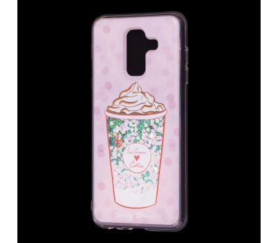 Чохол для Samsung Galaxy A6+ 2018 (A605) Блиск вода світло-рожевий "морозиво"