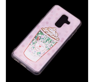 Чохол для Samsung Galaxy A6+ 2018 (A605) Блиск вода світло-рожевий "морозиво" 3211657