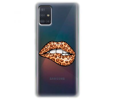 Чохол для Samsung Galaxy A51 (A515) / M40s MixCase Леопард губи