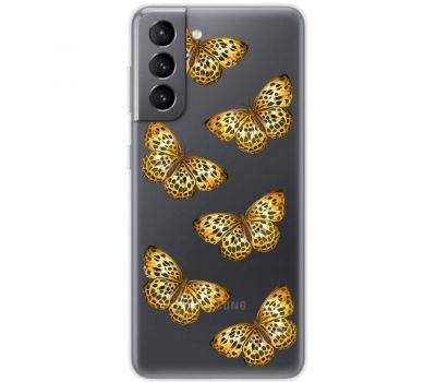 Чохол для Samsung Galaxy S21 FE (G990) MixCase Леопард метелика