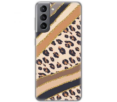 Чохол для Samsung Galaxy S21 FE (G990) MixCase Леопард палітра