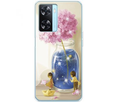 Чохол для Oppo A57s MixCase зі стразами Little Boy and Girl