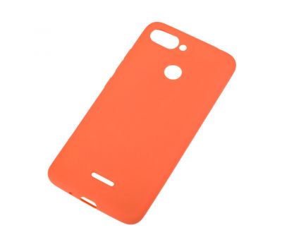 Чохол для Xiaomi Redmi 6 Silicone cover помаранчевий 3214530