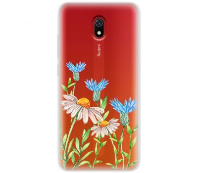 Чохол для Xiaomi Redmi 8A Mixcase квіти волошки та ромашки