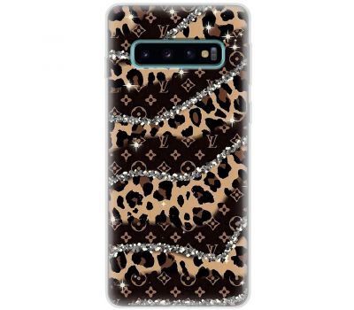 Чохол для Samsung Galaxy S10 (G973) MixCase Леопард Louis Vuitton