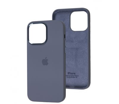 Чохол для iPhone 14 Pro Max New silicone Metal Buttons lavender gray