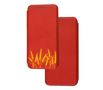 Чохол-книжка Samsung Galaxy A02S (A025) з малюнком червона колоски пшениці