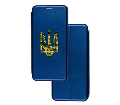 Чохол-книжка Samsung Galaxy A02S (A025) з малюнком синій Тризуб у мультикамі
