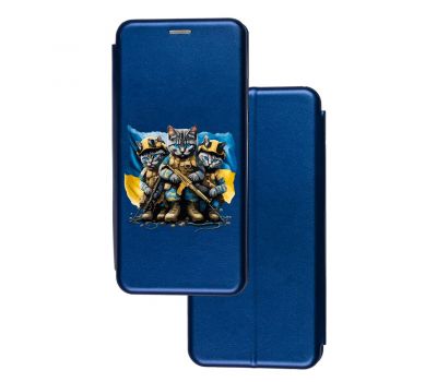 Чохол-книжка Samsung A03 Core (A032) з малюнком синій військові котики