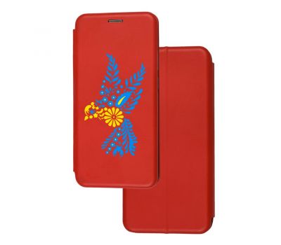 Чохол-книжка Samsung Galaxy A04 (A045) з малюнком червона жовто-блакитна пташка