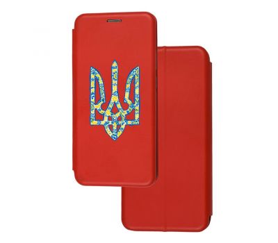Чохол-книжка Samsung Galaxy A10 (A105) з малюнком червона Герб із візерунком
