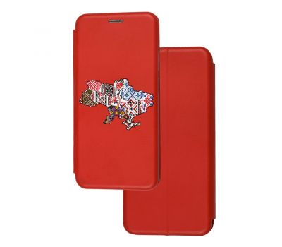 Чохол-книжка Samsung Galaxy A10 (A105) з малюнком червона етнічна Україна