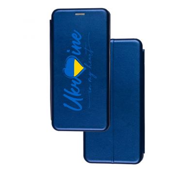 Чохол-книжка Samsung Galaxy A10 (A105) з малюнком синій з Україною в серці