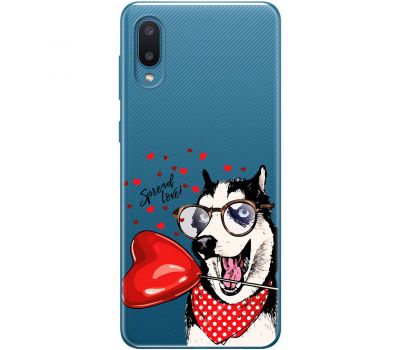 Чохол для Samsung Galaxy A02 (A022) MixCase день закоханих закоханий собака