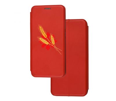 Чохол-книжка Samsung Galaxy A02 (A022) з малюнком червона колоски пшениці візерунок