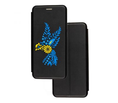 Чохол-книжка Samsung Galaxy A10 (A105) з малюнком чорний жовто-блакитна пташка