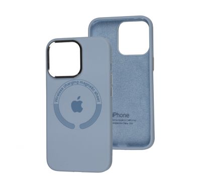 Чохол для iPhone 13 Pro Metal Camera MagSafe Silicone lilac