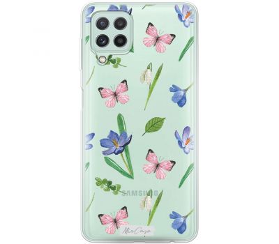 Чохол для Samsung Galaxy A22 (A225) / M32 (M325) MixCase квіти рожеві метелики