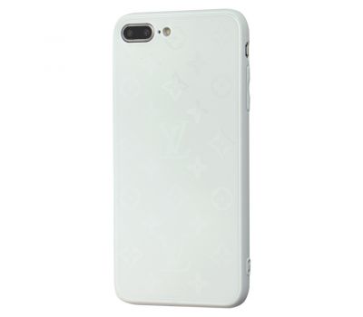 Чохол для iPhone 7 Plus / 8 Plus glass LV білий