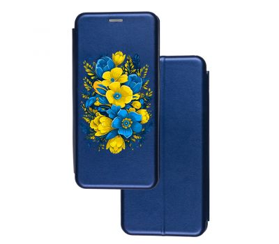 Чохол-книжка Samsung Galaxy A02s (A025) з малюнком жовто-сині квіти