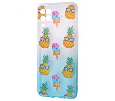 Чохол для Samsung Galaxy A12 (A125) Wave Sweet white / turquoise / pineapple