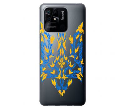 Чохол для Xiaomi Redmi 10C MixCase патріотичні тризуб з квітів