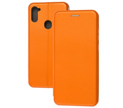 Чохол книжка Premium для Samsung Galaxy A11/M11 помаранчевий