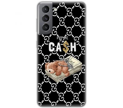 Чохол для Samsung Galaxy S21 FE (G990) MixCase гроші pay me cash bear