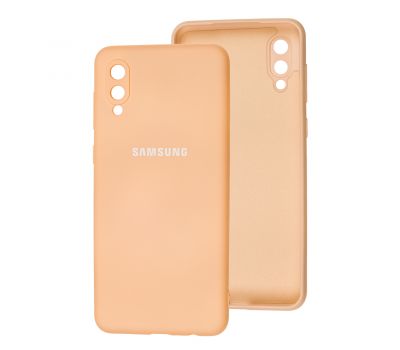 Чохол для Samsung Galaxy A02 (A022) Lime silicon з мікрофіброю рожевий
