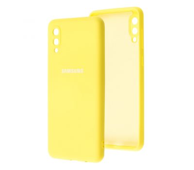 Чохол для Samsung Galaxy A02 (A022) Lime silicon з мікрофіброю жовтий