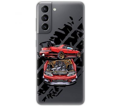 Чохол для Samsung Galaxy S21 FE (G990) MixCase машини red car