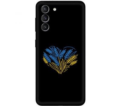 Чохол для Samsung Galaxy S21 FE (G990) MixCase патріотичні синьо-жовта пшениця